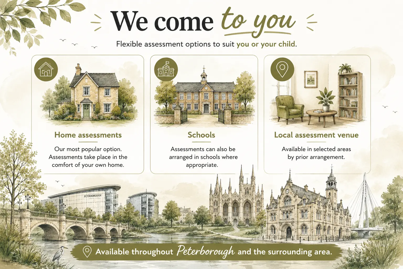 Defining Dyslexia assessment location options in Peterborough