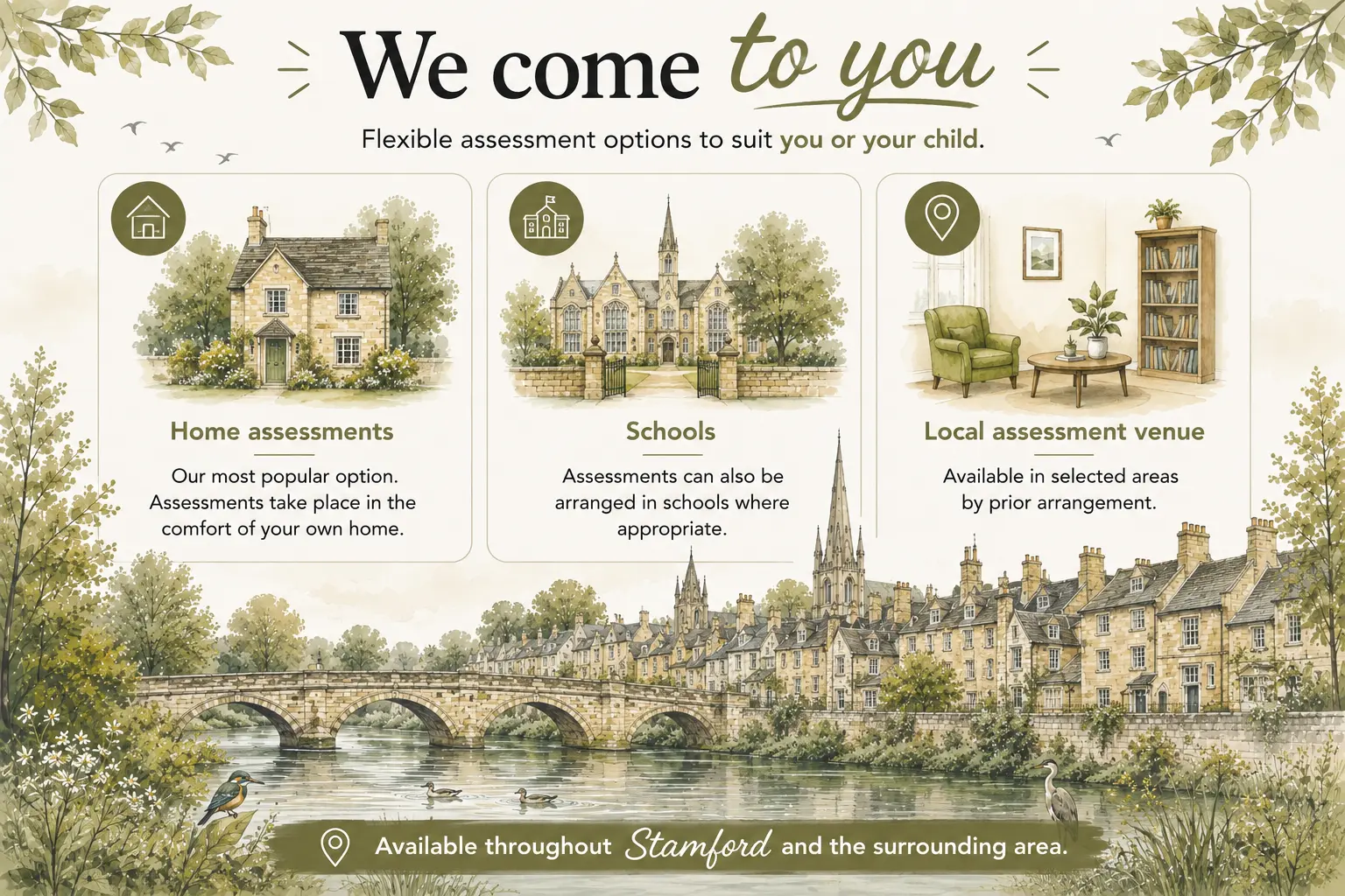 Defining Dyslexia assessment location options in Stamford